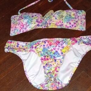 Victorias Secret Neon Floral Geometric Women's String Bikini Size Small